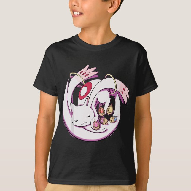 Anime character pet friend Sleepy Kyubey Classic T-Shirt (Front)