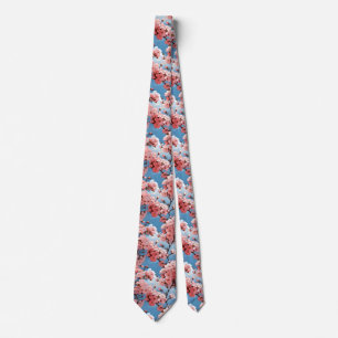 Anime Cherry Blossom Floral Tie