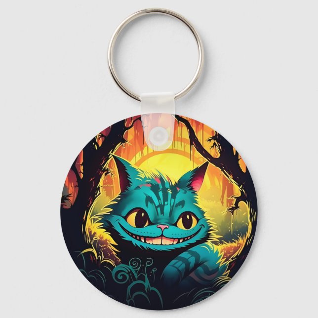 Anime Cheshire Cat Alice in Wonderland  Key Ring (Front)