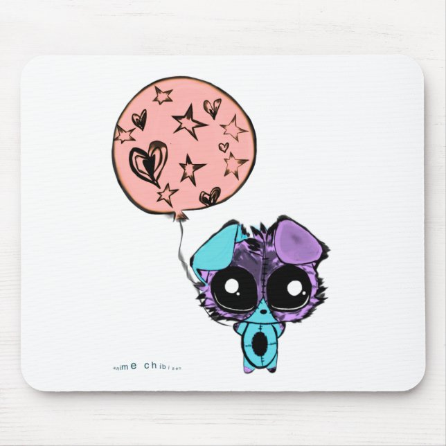 Anime Chibi Puppy Mouse Pad (Front)