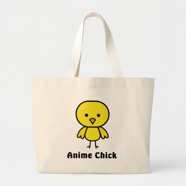 Anime Chick Large Tote Bag (Front)