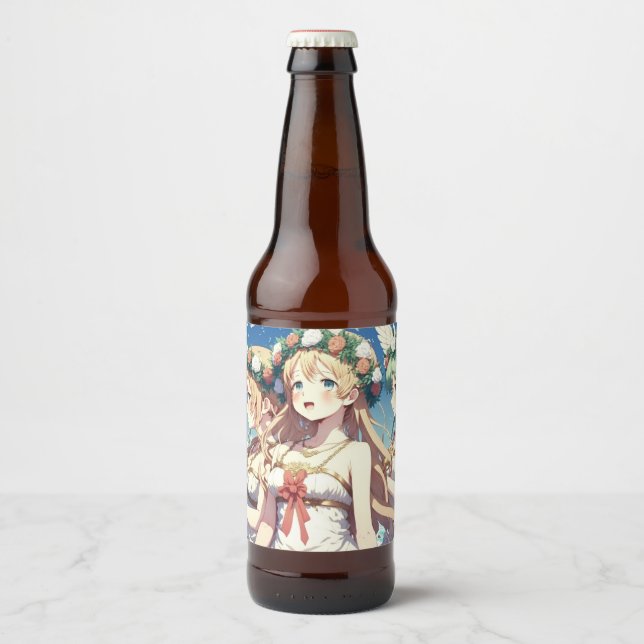 Anime Choir Beer Bottle Label (Front)