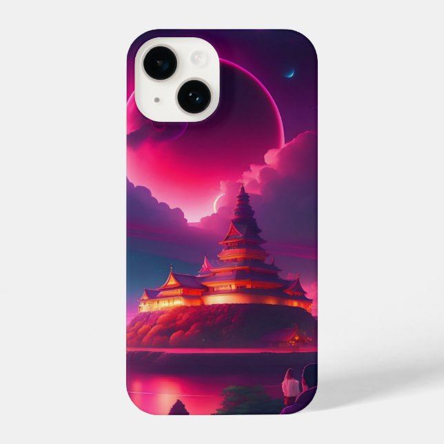 Anime city iPhone case (Back)