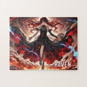Anime Command the Flames, Embrace the Storm Custom Jigsaw Puzzle