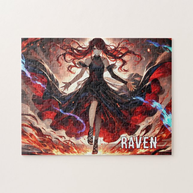 Anime Command the Flames, Embrace the Storm Custom Jigsaw Puzzle (Horizontal)