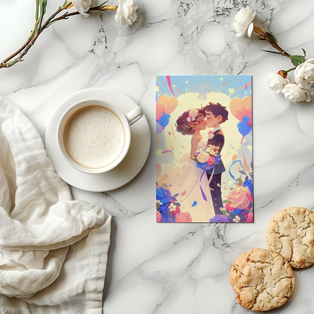 Anime Couple Colourful Wedding Invitation (Creator Uploaded)