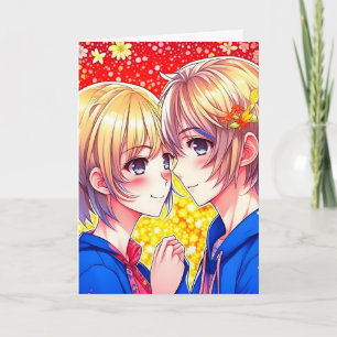 Anime Couple LGBT Valentine's Day Card