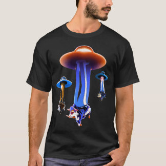 Anime Cows In Space Alien Invasion T-Shirt