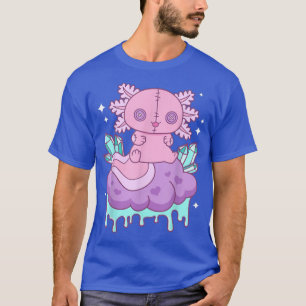 Anime Cute But Creepy Axolotl Kawaii Pastell Gothi T-Shirt