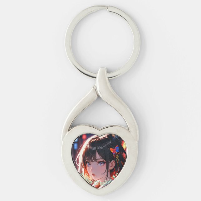 anime cute girl design key ring (Front)