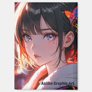 anime cute girl design magnet