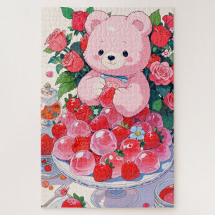 Anime Cute Teddy Bear Jigsaw Puzzle