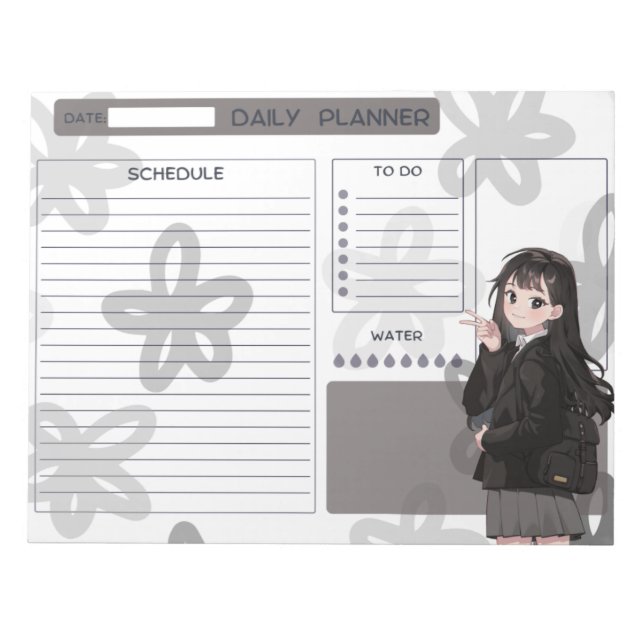 Anime Daily Planner Notepad (Front)