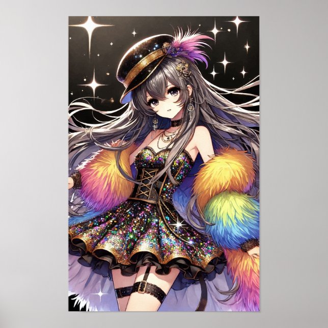 Anime dancing girl poster (Front)