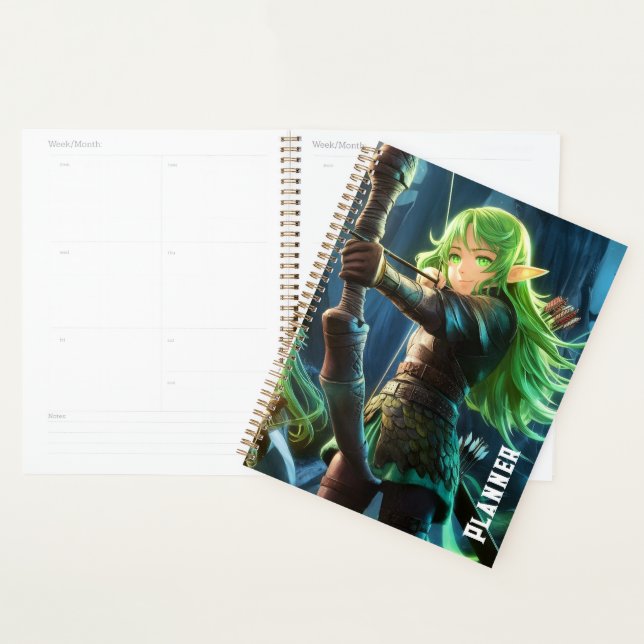 Anime Dark Elf Girl  Planner (Display)