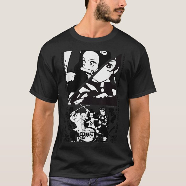 Anime Demon Slayer Characters Dynamic Scene _1  T-Shirt (Front)