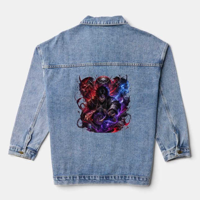 anime denim jacket (Back)