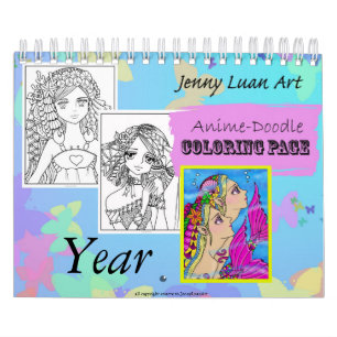 Anime Doodle Zodiac Colouring Calendar