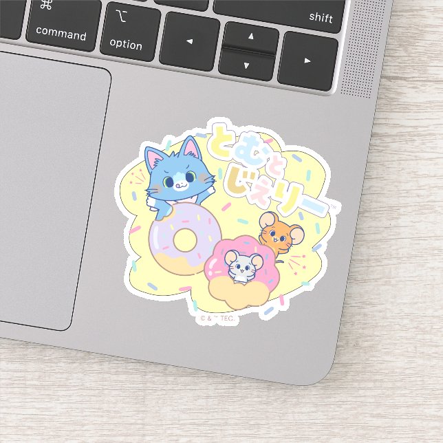 Anime Doughnut Delights with Tom, Jerry, and Tuffy (Detail)