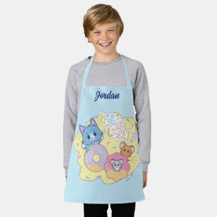 Anime Doughnut Delights with Tom, Jerry, and Tuffy Apron