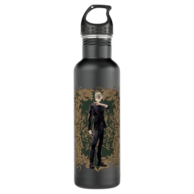 Anime Draco Malfoy Ornate Frame 710 Ml Water Bottle (Front)