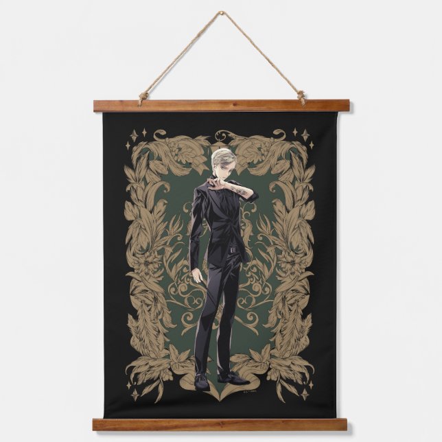 Anime Draco Malfoy Ornate Frame Hanging Tapestry (Front)