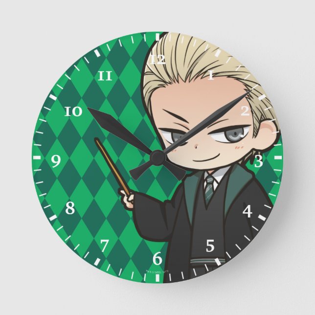 Anime Draco Malfoy Round Clock (Front)