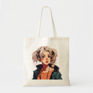 Anime Dream: Beige-Haired Beauty Tote Bag