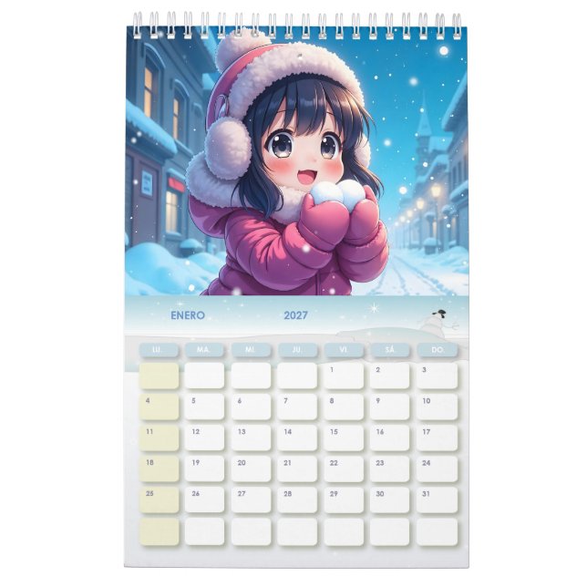 Anime Dreams 2026 Calendar (Jan 2027)