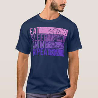 Anime Eat Sleep Anime Repeat Anime retro T-Shirt