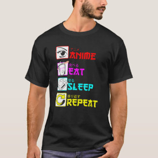 Anime Eat Sleep Repeat Funny Japanese Manga Japan  T-Shirt