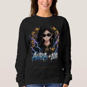 Anime Egyptian Pharaoh Girl Aura plus 1000 Streetw Sweatshirt