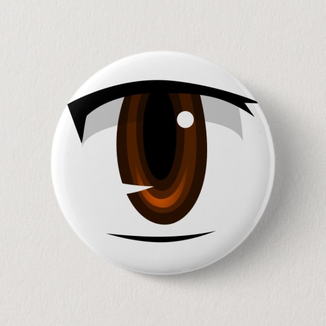 Anime eye 6 cm round badge (Front)