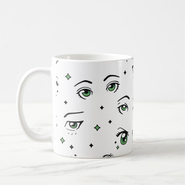 ANIME EYE PATTERN DESIGN COFFEE MUG (Left)