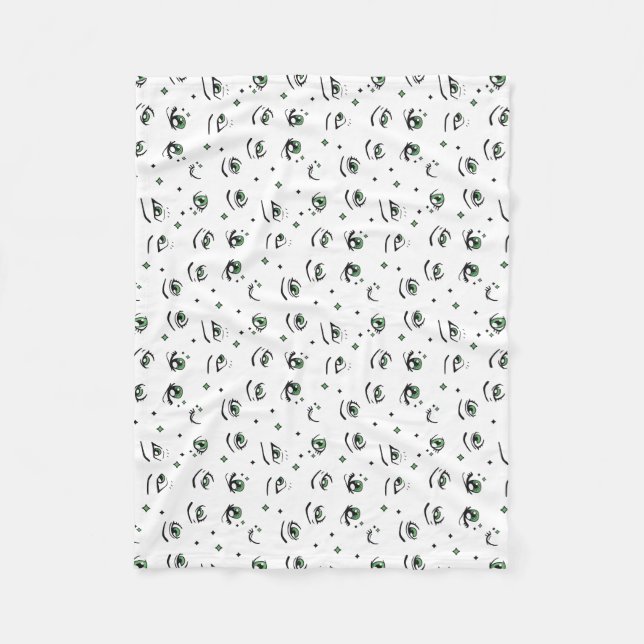ANIME EYE PATTERN DESIGN FLEECE BLANKET (Front)