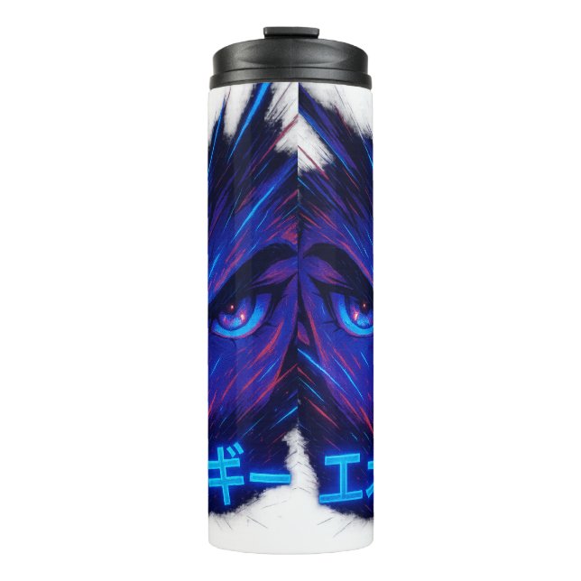 Anime Eyes Energy Drink Bottle – Cool Neon Manga  (Front)