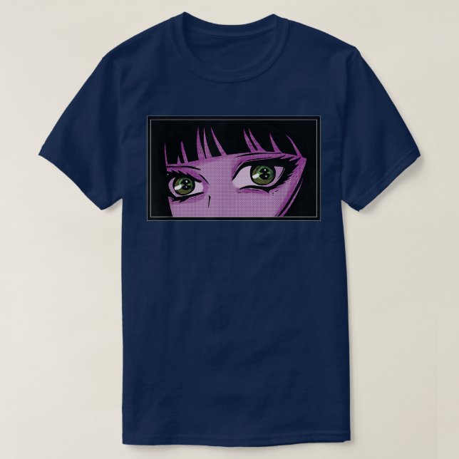 Anime Eyes Japanese Aesthetic Manga Girl  T-Shirt (Design Front)
