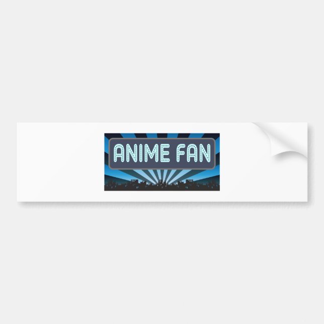 Anime Fan Marquee Bumper Sticker (Front)