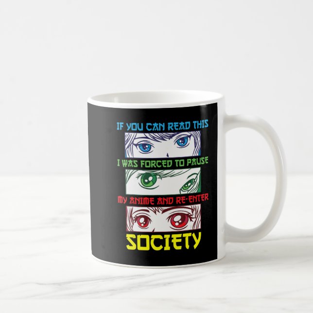 Anime Fan  Watching Anime Phrase Fun Anime Lover  Coffee Mug (Right)