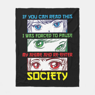 Anime Fan  Watching Anime Phrase Fun Anime Lover  Fleece Blanket