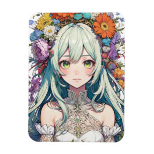 Anime floral magnet