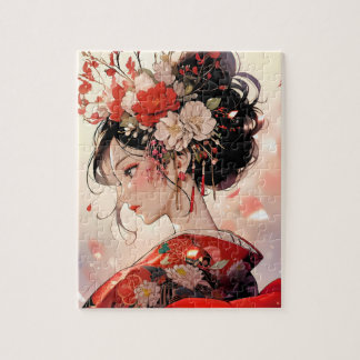 Anime Flower Girl 03 Jigsaw Puzzle