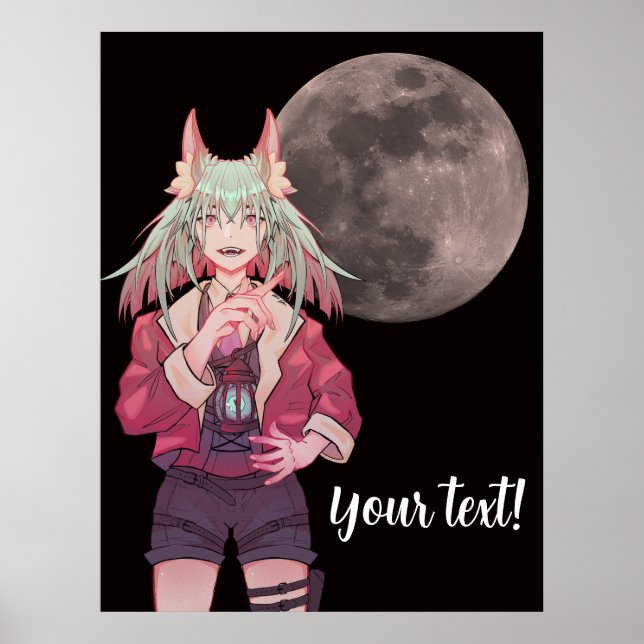 Anime, full moon poster (Front)