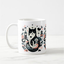 Anime funny cat Mug