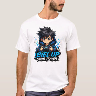 Anime Gamer Level Up Your Power – Gaming T-Shirt