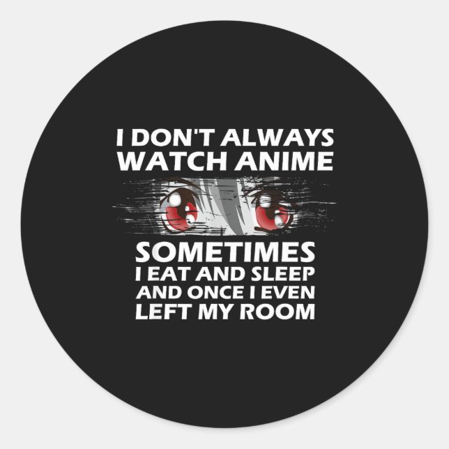 Anime Gift For Teen Girls Women Boys Cute Anime Me Classic Round Sticker (Front)