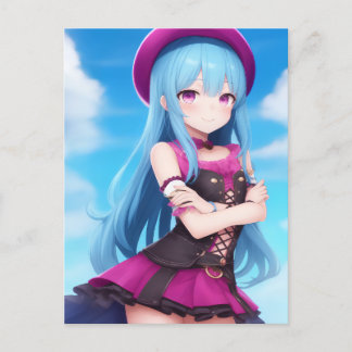 Anime Girl 007  Postcard