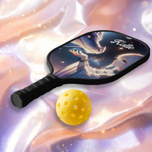 Anime Girl and Her Dragon Mystical   Pickleball Paddle