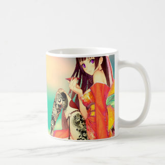 Anime girl art coffee mug