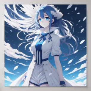 Anime girl artwork poster